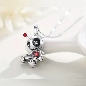 ❣️Silver Voodoo Doll Pendant Necklace